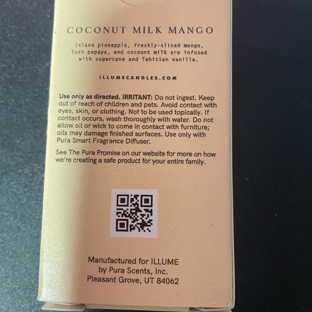 Pura Coconut Milk Mango fragrance refill